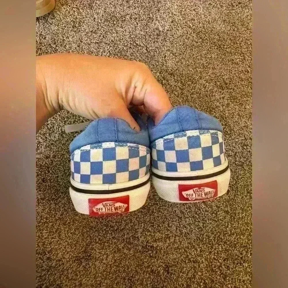 Vans shoes youth size 2 blue white